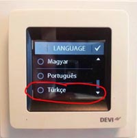 elektrikli zeminden ısıtma termostatı