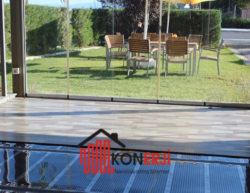 cafe bar ve restoranların zeminden ısıtılması uzak sensörlü termostatlar ile sağlanmaktadır.